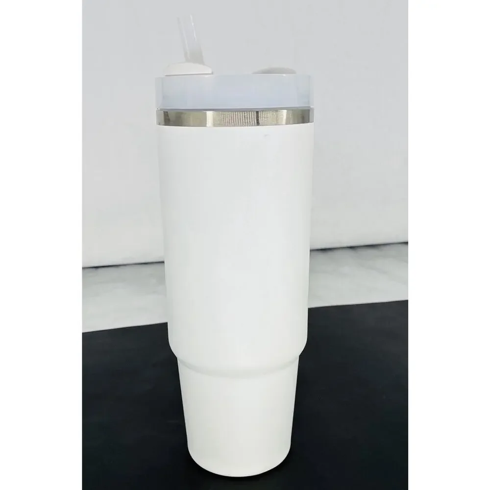 Stanley Quencher H2.0 Tumbler 30oz White Handle Straw Vacuum Insulated BPA-Free - Picture 2 of 6